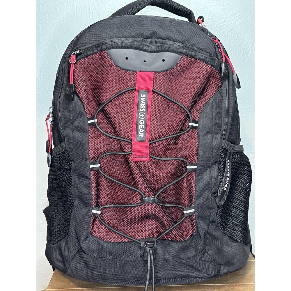 SWISSGEAR 5725 Backpack Laptop Case Black‎ & Red  School Travel Work